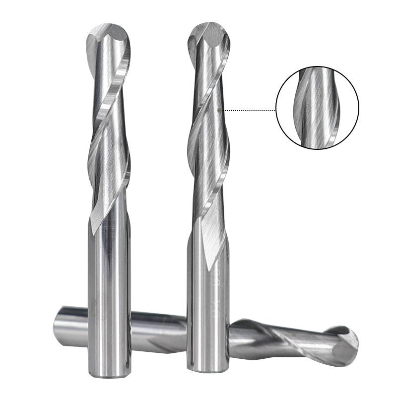 10pcs 2 Flute Ball Nose End Mill 4mm Shank CNC Router Bit Carbide End Mill Spiral Milling Cutter for Woodworking