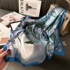 New Retro Print Kerchief Luxury Flower Print Shawls Four Seasons Square Headcloth Fashion Silk Scarves Popular Sunscreen Scarf