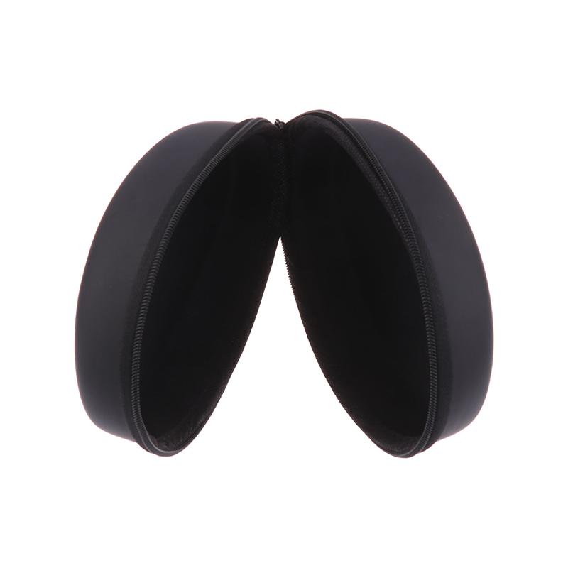 1 Piece Large Capacity Handheld Earphone Container Travel Supplies Black Headphone Carrying Case Shockproof Headset Pouch