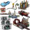 Классическая Сцена Академия Волшебников MOC Магические Фигурки из Фильмов Brickheadz Животные Наборы Замок Станция Городской Пейзаж Строительные Блоки Детская Игрушка Подарок