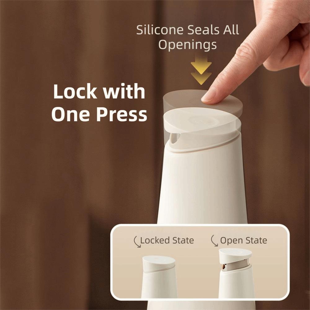 470ML Glass Oil Dispenser Light Proof Glass Visible Window Kitchen Oil Condiment Bottle Automatic Open Close with Scale