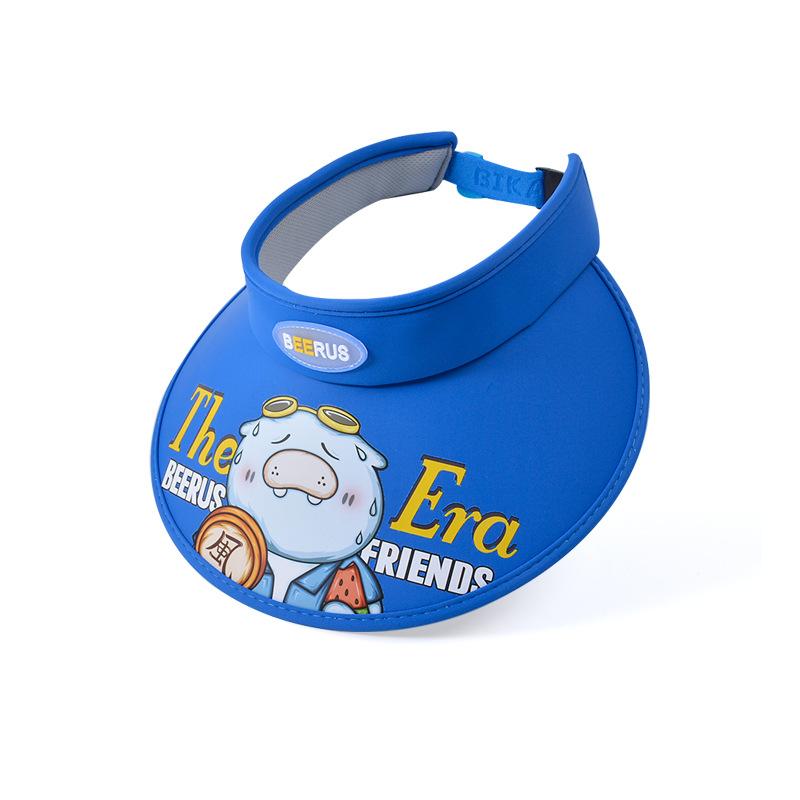 1105 summer children's hats male and female babies outdoor sunshade sunscreen hat cartoon cute big brim empty top sun hat