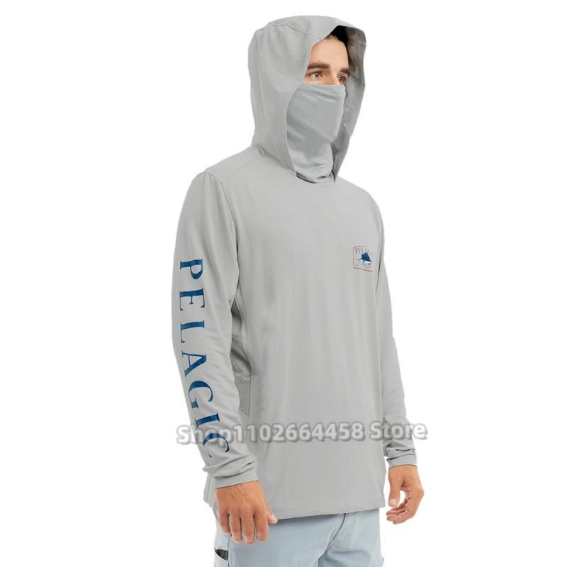 Quick-Dry Fishing Shirt With UPF 50 Sun Protection Dust-Resistant Face Cover Lightweight Breathable Men Women