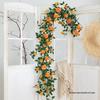 Artificial Rose Flower Vine Wall Decor for Air Conditioning Pipe and Storefronts