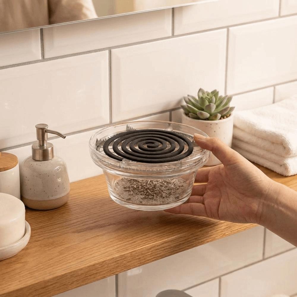 Transparent Glass Incense Burner Anti Dust Fragrance Censer Creative Incense Holder Home Decor