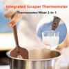 2in1 Digital Thermometer and Silicone Spatula for Sugar For Chocolate Baking Cooking and Cream Temperature Check