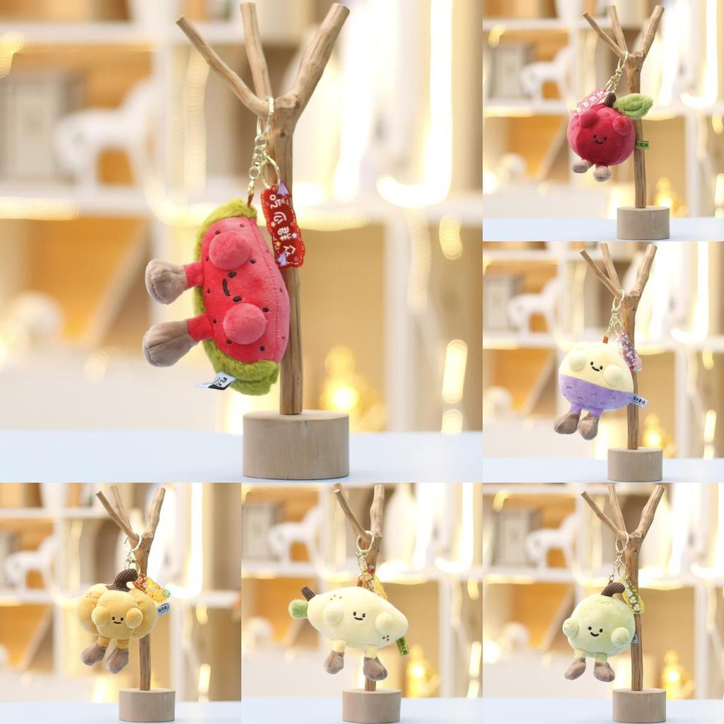 Watermelon Plush Toy Gift For Girls Soft Short Pile Cartoon Backpack Charm