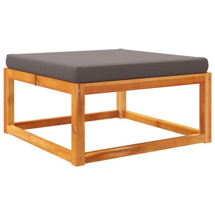 VidaXL Garden Footrest with Cushions Solid Acacia Wood, Footrest, Outdoor Footrest, Pallet Footrest, 4008159