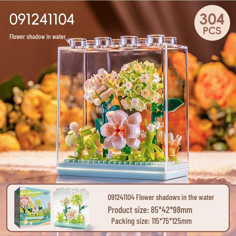 Sakura Treehouse Building Set with Dust Cover - Compatible Toy Blocks Bouquet for Kids, Perfect Arbor Day Gift