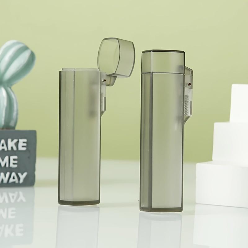 1pc Portable Clear Toothpick Case - Leak-Proof Transparent Holder with Sleek Design for Travel, Home & Restaurant Use, Alcohol-Free Plastic Material