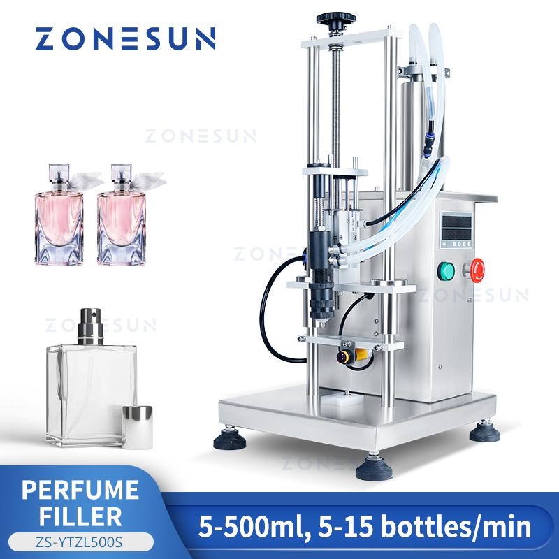 ZONESUN ZS-YTZL500S Manual Vacuum Pneumatic Perfume Filling Machine For Bottle Liquid Cologne Fragrance Scent Vial Beverage