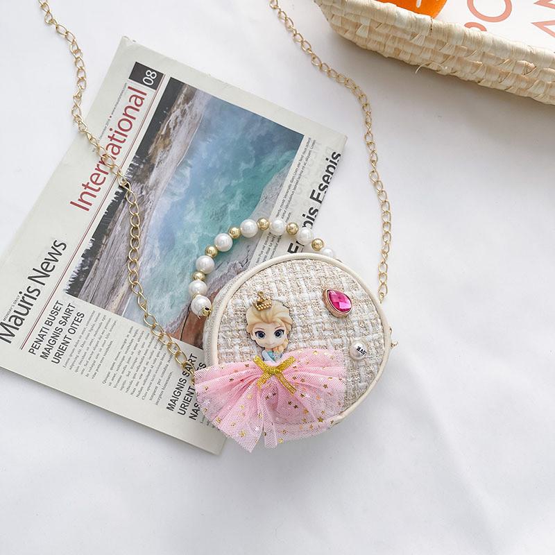 Бантик Принцесса Жемчужный Цветочный Дизайн Детский Кошелек Девочка Ручная Сумка Кроссбоди