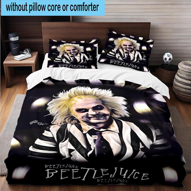 3PCS Beetle Haunted House 3pcs Bedding,Including 3PCS Duvet Cover And 2pcs Pillowcases Perfect for Christmas,Ideal for Bedroom, Dormitory