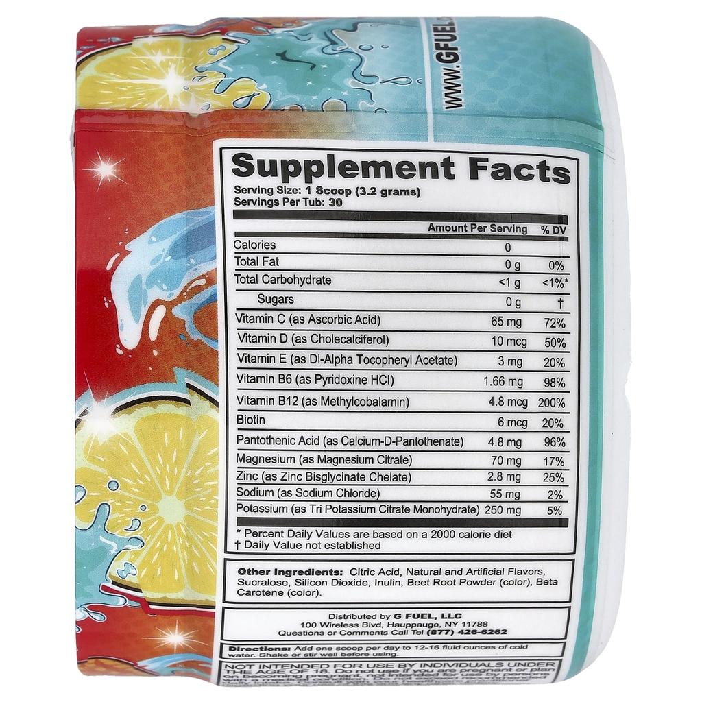 GFUEL Supreme Hydration Mango Lemonade, 3.4 Oz (96 G)