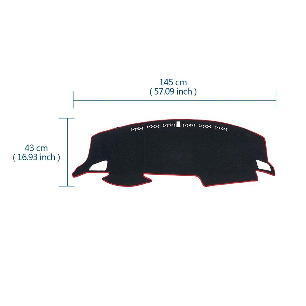 Подходит для Honda Civic 10th 2006-2020 Sedan Auto Car Interior Dashmat Pad Carpet Dash Mat Cushion Anti-Skript Carpet