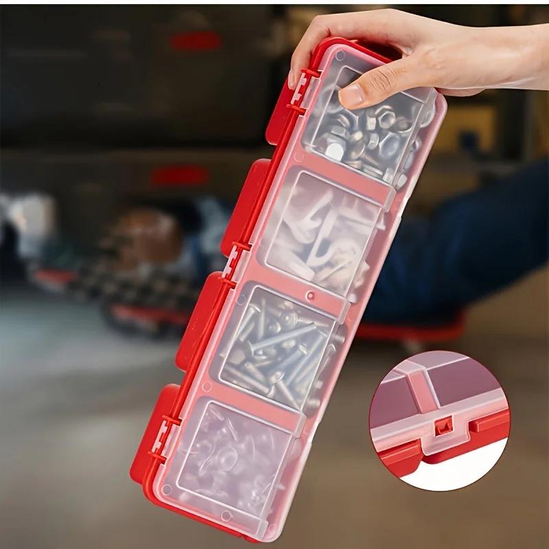 Durable Plastic Hardware and Jewelry Storage Case 1Pcs Multi Compartment Organizer Box for Screws Small Parts