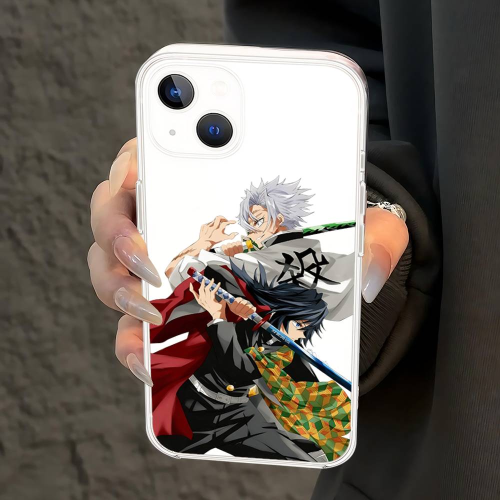 S-Sanemis G-Giyuus Phone Case For IPhone 17 16 15 14 Plus 13 12 11 Pro Max Phone Back Cover Transparen