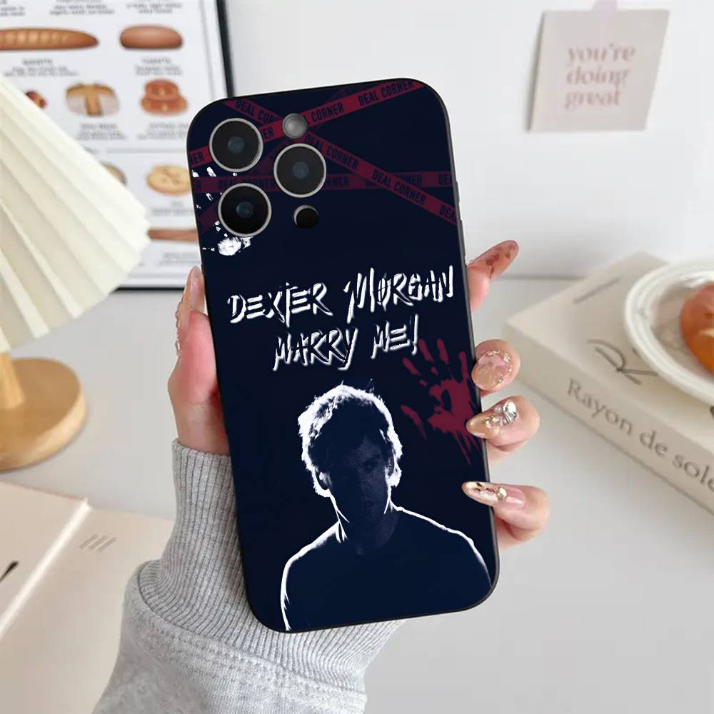 Dexter Tv Show Phone Case Black Silicone Soft Shell For IPhone 17 16 15 14 13 12 11 Air Pro Max Plus Hot Sale
