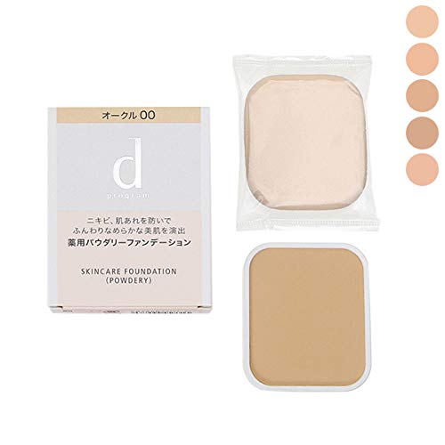 Shiseido d program d program лечебная тональная основа для ухода за кожей Pink Ocher 10 (пудровый) SPF17/PA++ 10,5 г [сменный блок] (с губкой) [элемент]
