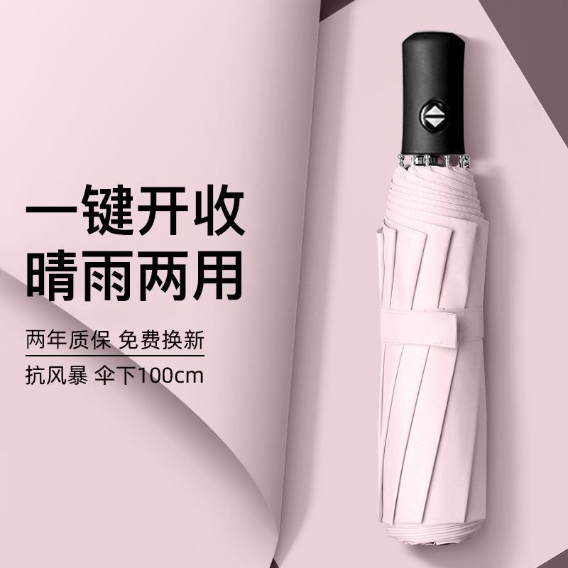Зонт автоматический зонт большой увеличенный утолщенный и усиленный дождевик складной зонт солнечный и дождливый женский зонтик от солнца
