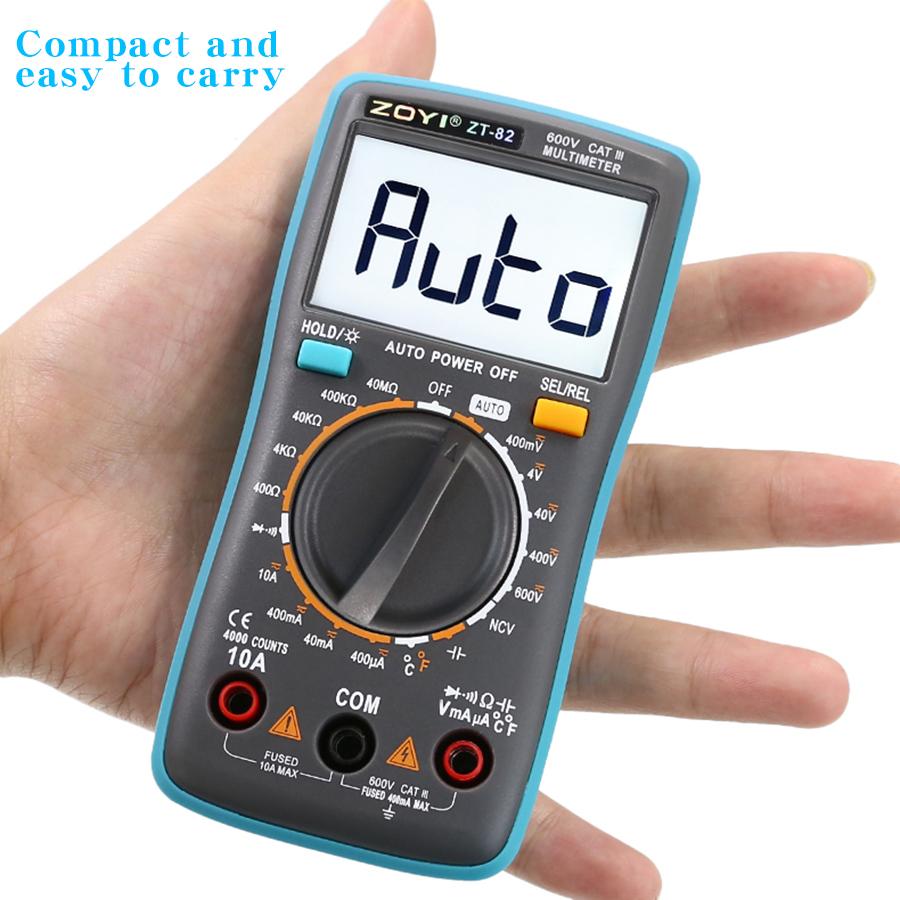 ZOYI ZT-82 Smart Electrician Digital Multimeter, Household High-precision Digital Display Mini Multimeter