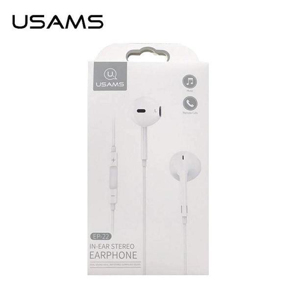 Usams Słuchawki Stereo Ep-22 Biały/White Hsep2201 Jack 3,5Mm