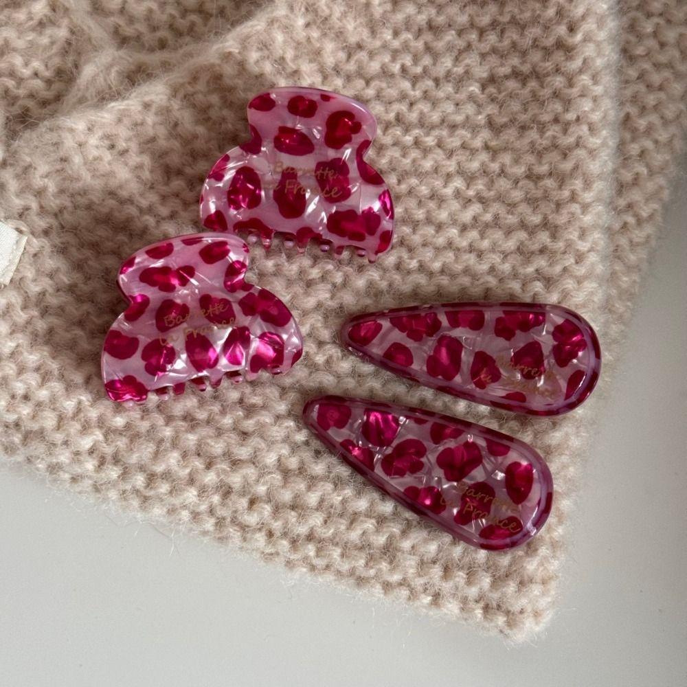 High Sense Hair Claw Clip Sweet Luxury Hair Accessories Fashion Leopard Print Clip  Daily Wear