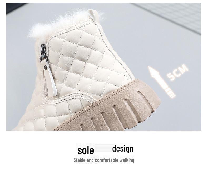 Женские ботинки Martin Platform Boots - бархатная подкладка, средний вырез, толстая подошва, удобные, теплые зимние ботинки