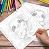 Sloth Colouring Book - 30 Sheet Adult Colouring Book, 100gsm8.3x 8.3 Inch, Drawing Book, Birthday Gift, Holiday Party Gift