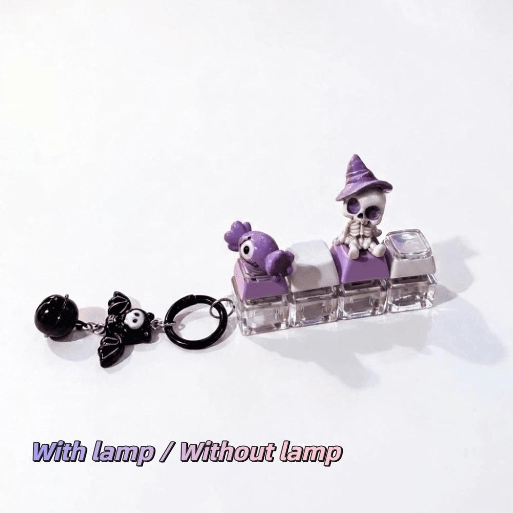 Soft Tactile Touch Fidget Keychain Smooth Rounded Edges Skull Candy Decor Halloween Party