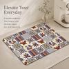 Floral Kitchen Drying Mat Table Rug Non-slip Drainer Pad Quick Dry Coffee Dish Mat Kitchen Draining Mat Home Tableware Placemat