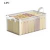Pvc Transparent Storage Box Reinforced Handles Clothes Stackable Practical Sundries Boxes Storage Box Foldable Multi Purpose Bin