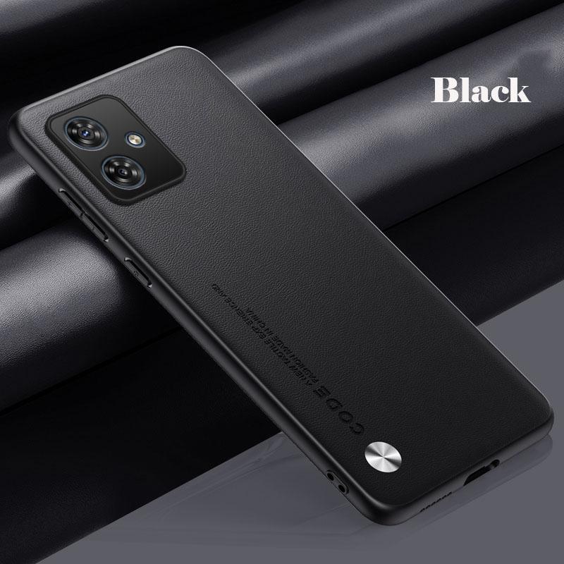 Чехол из ПУ кожи для телефона Motorola G56 G86 G05 G54 G34 G24 G14 G15 G35 G45 G55 G75 Однотонная задняя крышка-кожа для Moto G84 G85 G54