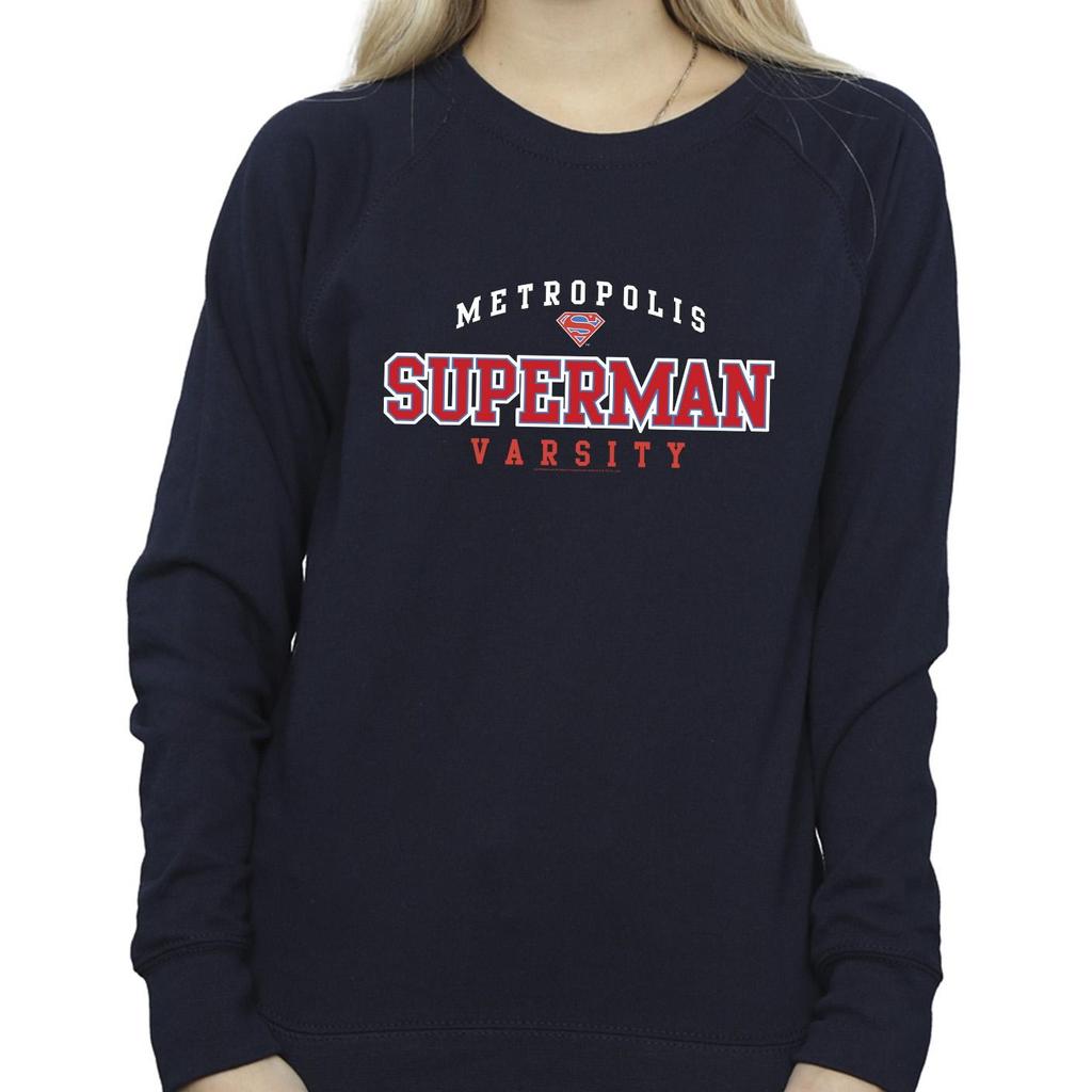 DC Comics Womens/Ladies Superman Metropolis Varsity Sweatshirt