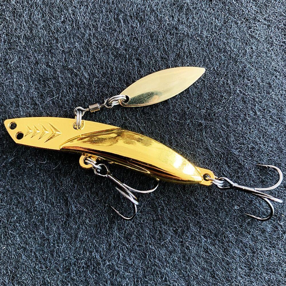 Silver Gold Metal VIB Lure Metal Artificial Bait Fishing Accessories Sinking Spinner Spoon  Fishing