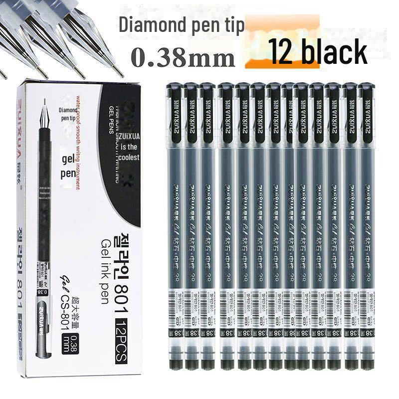 Ручка Diamond Head 801 Full Needle Carbon Neutral, большая емкость 0,38, канцелярские принадлежности для студентов