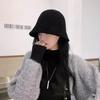 Solid Color Chenille Knitted Fisherman Hat Retro Design Panama Cap British Style Hat  Casual Wear