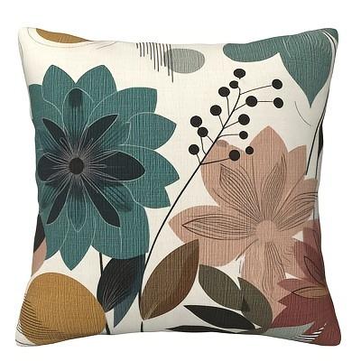 Floral Patterned Pillowcase Set ,Sofa Bedroom Cushion Cover, Single-Sided Printing, Without Pillow Core