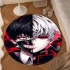 Токио Аниме Арт Круглый Ковер для Гостиной, Спальни, Игровой Комнаты, Коврик под Стул, Ковер в Зону, Круглый Ковер, Большой Размер, Коврик-Вентилятор, Рождественский Подарок