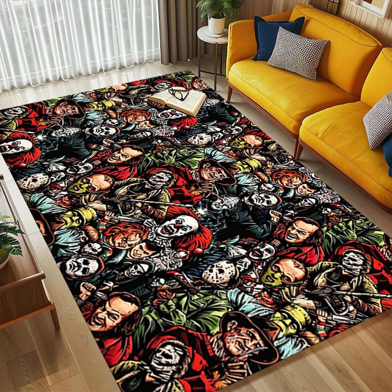 Horror Icons Living Room Nonslip Area Rug Soft Carpet For Bedroom Game Playroom Sofa Office Home Decor Doormat Christmas Gift C926253