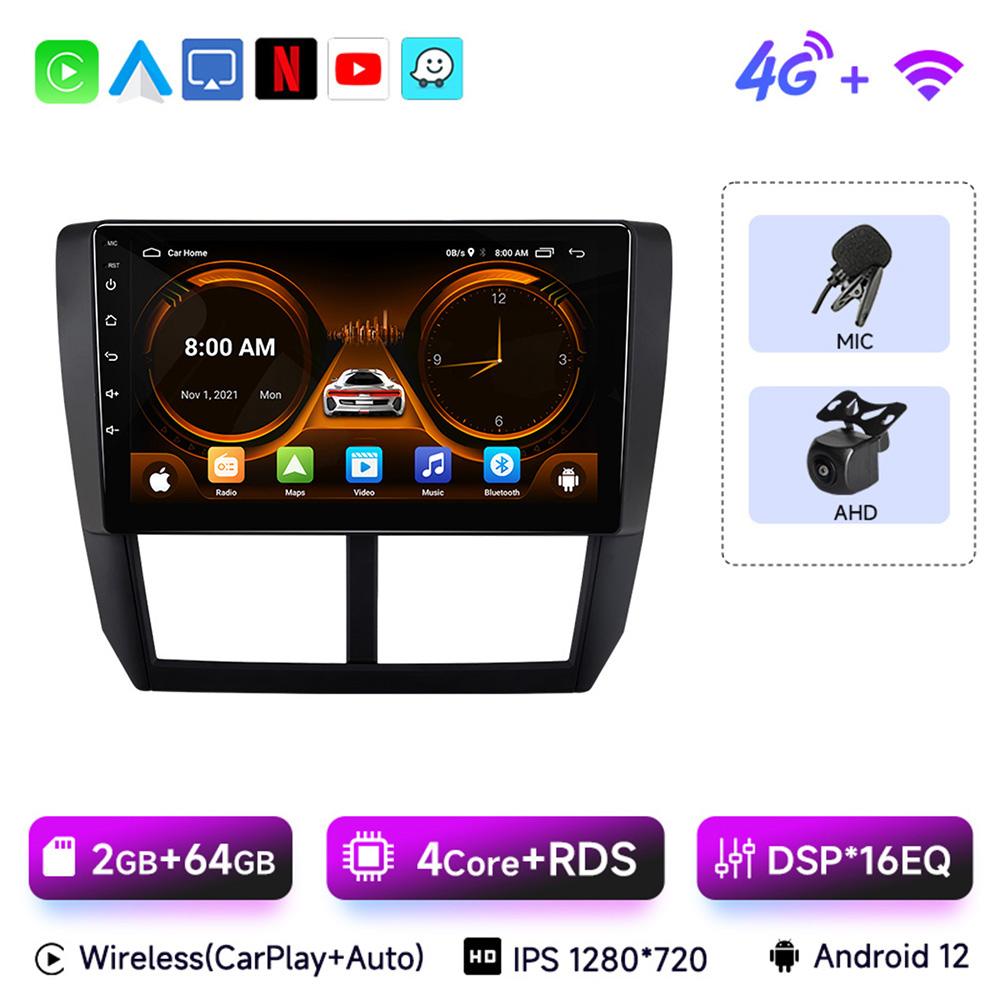 JIUYIN Android 13 Carplay Car Radio для Subaru Forester 3 SH 2007-2013 для Impreza GH GE 2 Din мультимедийный проигрыватель 2 din головное устройство
