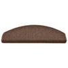 VidaXL Stair Carpet 15 Pieces 65 X 24 X 4 Cm Brown Semicircular Large 322367