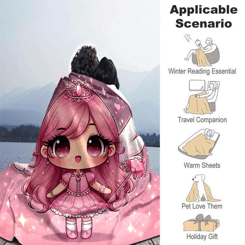 1pc Ballet Printing Lightweight Flannel Blanket, Comfortable and Warm Blanket, for Camping Sofa Bed and Couch Office, Gift