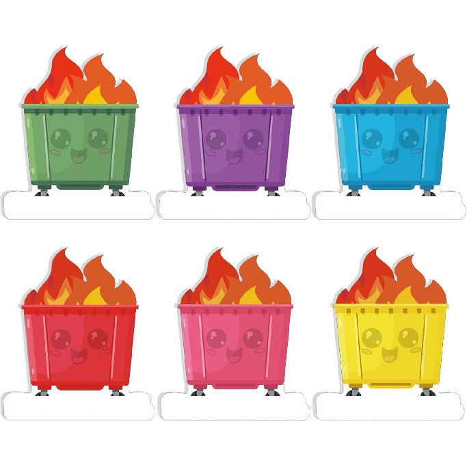 Thenshop 36 Pack Dumpster Fire Sticky Notes 3x3 Inch Funny Tearable Notepads Desk Accessories Everything is Fine Paper Pad for Teacher Appreciation
