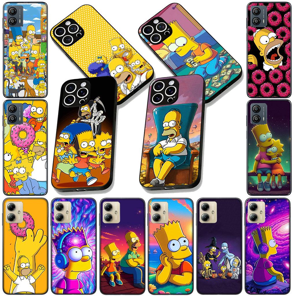 Чехол для телефона Motorola Moto Edge 70 60 Fusion NEO Pro G Stylus G56 G96 G52 G04 G05 20 Корпус Кейс S-Simpsons Comics Bart