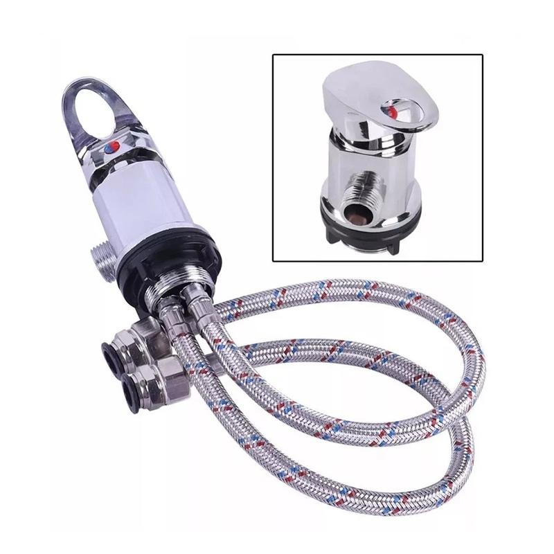 For Campervans Stainless Steel RV Shower Mixer Tap Outlet 1/2" For Motorhome Campervan Shower Mixer Tap Outlet