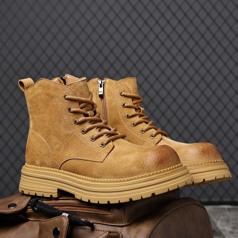 Ретро Новые Высокие Кеды Замшевая Кожа Новое Поступление Ботинки Челси Мужская Мода Ботильоны Мужские Повседневные Британский Стиль Короткие Ботинки