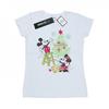 Womens/Ladies Mickey And Minnie Christmas Tree Cotton T-Shirt
