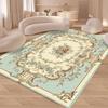 Vintage Rustic Carpet Shabby Rose Rugs Luxury Soft Elegant Traditional Rugs Floral Floor Carpet Home Living Room Bedroom Mats