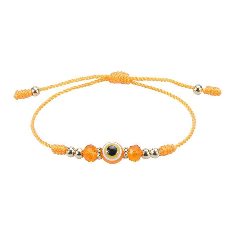 Fashion Colorful Devil Evil Eye Bracelet For Women Crystal Bead Handmade Braided Rope Thread Lucky Kids Couple Jewelry
